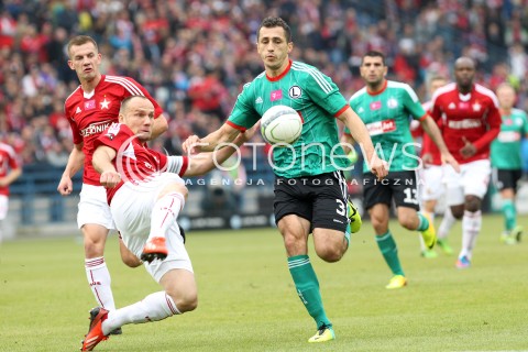  06.10.2013 KRAKOW <br />PILKA NOZNA POLSKA T-MOBILE EKSTRAKLASA SEZON 2013/2014 FOOTBALL POLISH EKSTRAKLASA SEASON 2013/2014 WISLA KRAKOW - LEGIA WARSZAWA<br />N/Z ARKADIUSZ GLOWACKI TOMASZ JODLOWIEC <br /> 