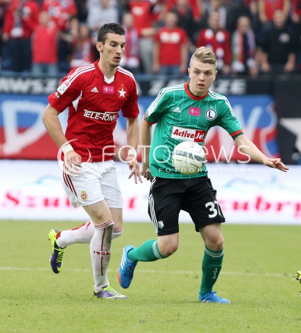  06.10.2013 KRAKOW <br />PILKA NOZNA POLSKA T-MOBILE EKSTRAKLASA SEZON 2013/2014 FOOTBALL POLISH EKSTRAKLASA SEASON 2013/2014 WISLA KRAKOW - LEGIA WARSZAWA<br />N/Z DOMINIK FURMAN GORDAN BUNOZA <br /> 