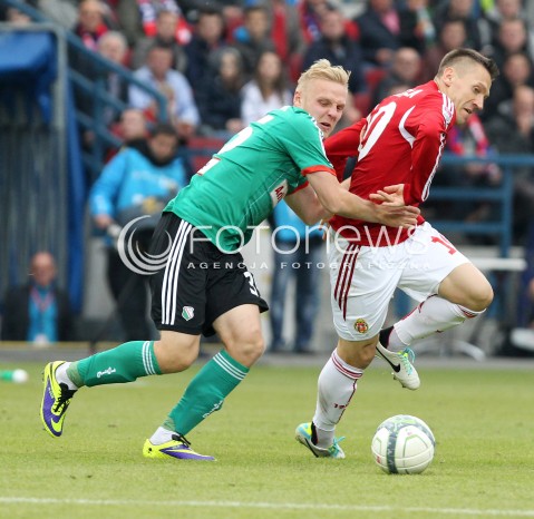  06.10.2013 KRAKOW <br />PILKA NOZNA POLSKA T-MOBILE EKSTRAKLASA SEZON 2013/2014 FOOTBALL POLISH EKSTRAKLASA SEASON 2013/2014 WISLA KRAKOW - LEGIA WARSZAWA<br />N/Z DANIEL LUKASIK LUKASZ GARGULA <br /> 