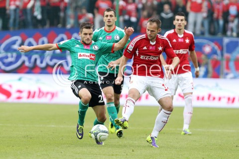  06.10.2013 KRAKOW <br />PILKA NOZNA POLSKA T-MOBILE EKSTRAKLASA SEZON 2013/2014 FOOTBALL POLISH EKSTRAKLASA SEASON 2013/2014 WISLA KRAKOW - LEGIA WARSZAWA<br />N/Z OSTOJA STJEPANOVIC LUKASZ BROZ <br /> 