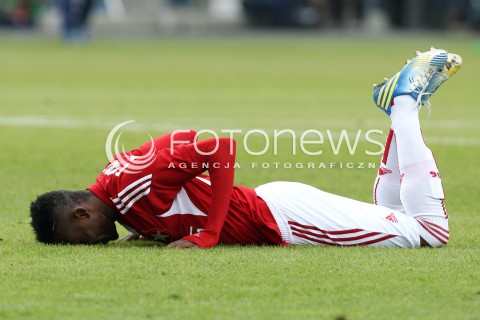  06.10.2013 KRAKOW <br />PILKA NOZNA POLSKA T-MOBILE EKSTRAKLASA SEZON 2013/2014 FOOTBALL POLISH EKSTRAKLASA SEASON 2013/2014 WISLA KRAKOW - LEGIA WARSZAWA<br />N/Z WILDE-DONALD GUERRIER ZLOSC EMOCJE<br /> 