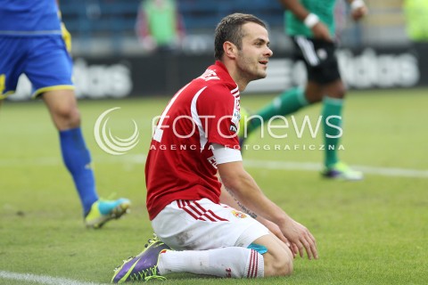  06.10.2013 KRAKOW <br />PILKA NOZNA POLSKA T-MOBILE EKSTRAKLASA SEZON 2013/2014 FOOTBALL POLISH EKSTRAKLASA SEASON 2013/2014 WISLA KRAKOW - LEGIA WARSZAWA<br />N/Z PAWEL BROZEK ZLOSC EMOCJE RADOSC<br /> 