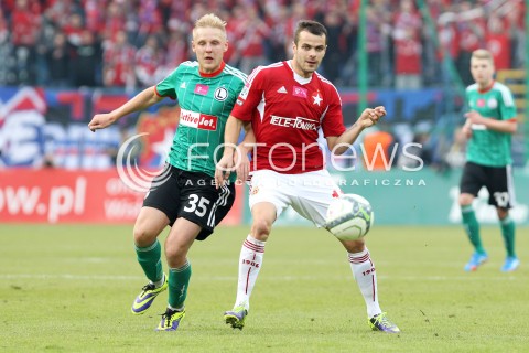  06.10.2013 KRAKOW <br />PILKA NOZNA POLSKA T-MOBILE EKSTRAKLASA SEZON 2013/2014 FOOTBALL POLISH EKSTRAKLASA SEASON 2013/2014 WISLA KRAKOW - LEGIA WARSZAWA<br />N/Z DANIEL LUKASIK PAWEL BROZEK <br /> 