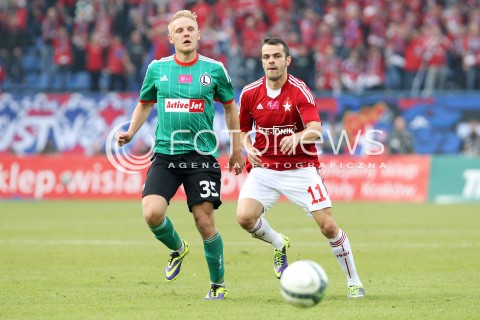  06.10.2013 KRAKOW <br />PILKA NOZNA POLSKA T-MOBILE EKSTRAKLASA SEZON 2013/2014 FOOTBALL POLISH EKSTRAKLASA SEASON 2013/2014 WISLA KRAKOW - LEGIA WARSZAWA<br />N/Z DANIEL LUKASIK PAWEL BROZEK <br /> 
