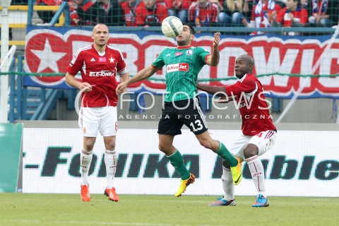  06.10.2013 KRAKOW <br />PILKA NOZNA POLSKA T-MOBILE EKSTRAKLASA SEZON 2013/2014 FOOTBALL POLISH EKSTRAKLASA SEASON 2013/2014 WISLA KRAKOW - LEGIA WARSZAWA<br />N/Z WLADIMER DWALISZWILI OSMAN CHAVEZ ARKADIUSZ GLOWACKI <br /> 