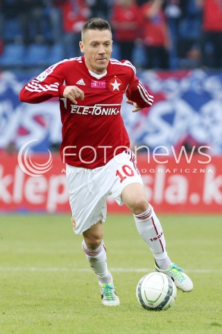  06.10.2013 KRAKOW <br />PILKA NOZNA POLSKA T-MOBILE EKSTRAKLASA SEZON 2013/2014 FOOTBALL POLISH EKSTRAKLASA SEASON 2013/2014 WISLA KRAKOW - LEGIA WARSZAWA<br />N/Z LUKASZ GARGULA SYLWETKA <br /> 