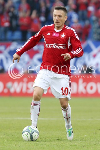  06.10.2013 KRAKOW <br />PILKA NOZNA POLSKA T-MOBILE EKSTRAKLASA SEZON 2013/2014 FOOTBALL POLISH EKSTRAKLASA SEASON 2013/2014 WISLA KRAKOW - LEGIA WARSZAWA<br />N/Z LUKASZ GARGULA SYLWETKA <br /> 