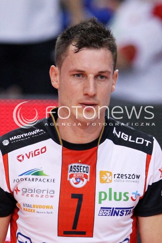  11.10.2013 RZESZOW<br />SIATKOWKA PLUS LIGA 2013/2014 MEN VOLLEYBALL POLAND POLISH PLUSLIGA LEAGUE SEASON 2013/2014 <br />MECZ ASSECO RESOVIA RZESZOW - BBTS BIELSKO BIALA <br />N/Z OLIEG ACHREM SYLWETKA PORTRET GLOWKA<br /> 