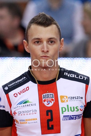  11.10.2013 RZESZOW<br />SIATKOWKA PLUS LIGA 2013/2014 MEN VOLLEYBALL POLAND POLISH PLUSLIGA LEAGUE SEASON 2013/2014 <br />MECZ ASSECO RESOVIA RZESZOW - BBTS BIELSKO BIALA <br />N/Z PAUL LOTMAN SYLWETKA PORTRET GLOWKA<br /> 