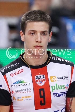  11.10.2013 RZESZOW<br />SIATKOWKA PLUS LIGA 2013/2014 MEN VOLLEYBALL POLAND POLISH PLUSLIGA LEAGUE SEASON 2013/2014 <br />MECZ ASSECO RESOVIA RZESZOW - BBTS BIELSKO BIALA <br />N/Z MICHAL FILIP SYLWETKA PORTRET GLOWKA<br /> 