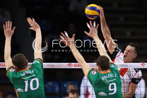  11.10.2013 RZESZOW<br />SIATKOWKA PLUS LIGA 2013/2014 MEN VOLLEYBALL POLAND POLISH PLUSLIGA LEAGUE SEASON 2013/2014 <br />MECZ ASSECO RESOVIA RZESZOW - BBTS BIELSKO BIALA <br />N/Z OLIEG ACHREM BARTOSZ BUNIAK JOSE LUIS GONZALEZ <br /> 