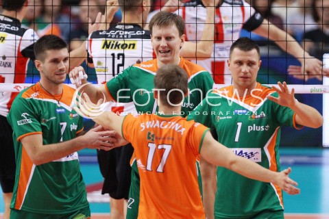  11.10.2013 RZESZOW<br />SIATKOWKA PLUS LIGA 2013/2014 MEN VOLLEYBALL POLAND POLISH PLUSLIGA LEAGUE SEASON 2013/2014 <br />MECZ ASSECO RESOVIA RZESZOW - BBTS BIELSKO BIALA <br />N/Z MACIEJ FIJALEK GRZEGORZ KOKOCINSKI  ADAM SWACZYNA MICHAL BLONSKI RADOSC EMOCJE <br /> 