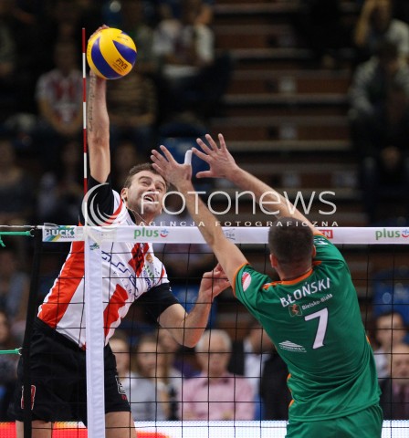  11.10.2013 RZESZOW<br />SIATKOWKA PLUS LIGA 2013/2014 MEN VOLLEYBALL POLAND POLISH PLUSLIGA LEAGUE SEASON 2013/2014 <br />MECZ ASSECO RESOVIA RZESZOW - BBTS BIELSKO BIALA <br />N/Z PETER VERES MICHAL BLONSKI <br /> 