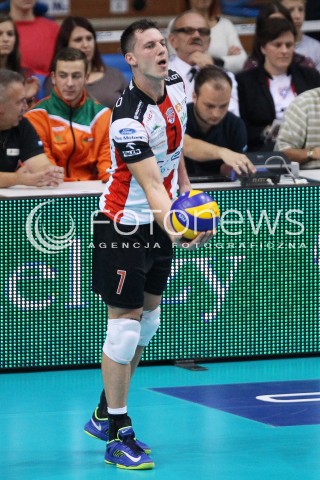  11.10.2013 RZESZOW<br />SIATKOWKA PLUS LIGA 2013/2014 MEN VOLLEYBALL POLAND POLISH PLUSLIGA LEAGUE SEASON 2013/2014 <br />MECZ ASSECO RESOVIA RZESZOW - BBTS BIELSKO BIALA <br />N/Z OLIEG ACHREM SYLWETKA<br /> 