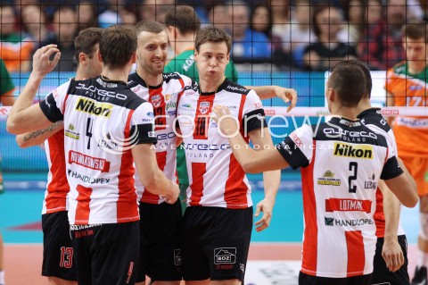  11.10.2013 RZESZOW<br />SIATKOWKA PLUS LIGA 2013/2014 MEN VOLLEYBALL POLAND POLISH PLUSLIGA LEAGUE SEASON 2013/2014 <br />MECZ ASSECO RESOVIA RZESZOW - BBTS BIELSKO BIALA <br />N/Z LUKASZ PERLOWSKI JOCHEN SCHOPS RADOSC EMOCJE <br /> 