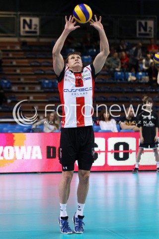  11.10.2013 RZESZOW<br />SIATKOWKA PLUS LIGA 2013/2014 MEN VOLLEYBALL POLAND POLISH PLUSLIGA LEAGUE SEASON 2013/2014 <br />MECZ ASSECO RESOVIA RZESZOW - BBTS BIELSKO BIALA <br />N/Z LUKAS TICHACEK SYLWETKA<br /> 