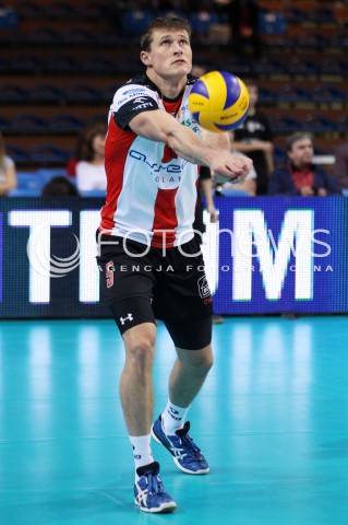  11.10.2013 RZESZOW<br />SIATKOWKA PLUS LIGA 2013/2014 MEN VOLLEYBALL POLAND POLISH PLUSLIGA LEAGUE SEASON 2013/2014 <br />MECZ ASSECO RESOVIA RZESZOW - BBTS BIELSKO BIALA <br />N/Z LUKAS TICHACEK SYLWETKA<br /> 