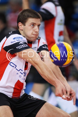  11.10.2013 RZESZOW<br />SIATKOWKA PLUS LIGA 2013/2014 MEN VOLLEYBALL POLAND POLISH PLUSLIGA LEAGUE SEASON 2013/2014 <br />MECZ ASSECO RESOVIA RZESZOW - BBTS BIELSKO BIALA <br />N/Z MICHAL FILIP SYLWETKA<br /> 