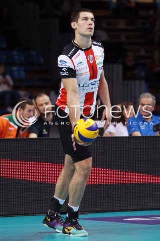  11.10.2013 RZESZOW<br />SIATKOWKA PLUS LIGA 2013/2014 MEN VOLLEYBALL POLAND POLISH PLUSLIGA LEAGUE SEASON 2013/2014 <br />MECZ ASSECO RESOVIA RZESZOW - BBTS BIELSKO BIALA <br />N/Z DAWID KONARSKI SYLWETKA<br /> 