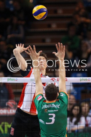  11.10.2013 RZESZOW<br />SIATKOWKA PLUS LIGA 2013/2014 MEN VOLLEYBALL POLAND POLISH PLUSLIGA LEAGUE SEASON 2013/2014 <br />MECZ ASSECO RESOVIA RZESZOW - BBTS BIELSKO BIALA <br />N/Z JOCHEN SCHOPS MILOSZ STOJKOVIC <br /> 