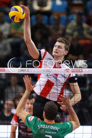  11.10.2013 RZESZOW<br />SIATKOWKA PLUS LIGA 2013/2014 MEN VOLLEYBALL POLAND POLISH PLUSLIGA LEAGUE SEASON 2013/2014 <br />MECZ ASSECO RESOVIA RZESZOW - BBTS BIELSKO BIALA <br />N/Z PIOTR NOWAKOWSKI MILOSZ STOJKOVIC <br /> 