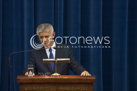  22.10.2013 WARSZAWA MAREK BELKA NA UNIWERSYTECIE WARSZAWSKIM N/Z MAREK BELKA  