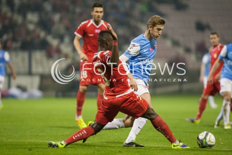  25.10.2013 LODZ PILKA NOZNA T-MOBILE EKSTRAKLASA SEZON 2013/2014 FOOTBALL POLISH EKSTRAKLASA SEASON WIDZEW LODZ - CRACOVIA KRAKOW N/Z KEVIN LAFRANCE STEBLECKI SEBASTIAN   