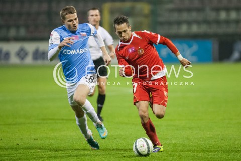  25.10.2013 LODZ PILKA NOZNA T-MOBILE EKSTRAKLASA SEZON 2013/2014 FOOTBALL POLISH EKSTRAKLASA SEASON WIDZEW LODZ - CRACOVIA KRAKOW N/Z MARIUSZ RYBICKI PRZEMYSLAW KITA   