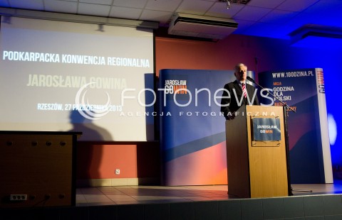  27.10.2013 RZESZOW<br />
KONWENCJA REGIONALNA JAROSLAWA GOWINA PT. GODZINA DLA POLSKI W RZESZOWIE<br />
N/Z JAROSLAW GOWIN<br />
 