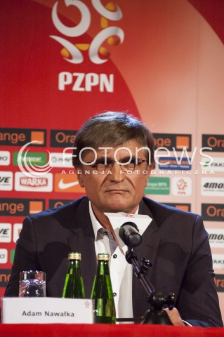  29.10.2013 WARSZAWA KONFERENCJA PZPN Z UDZIALEM NOWEGO SELEKCJONERA REPREZENTACJI POLSKI ADAMA NAWALKI I PREZESA PZPN ZBIGNIEWA BONKA N/Z ADAM NAWALKA  