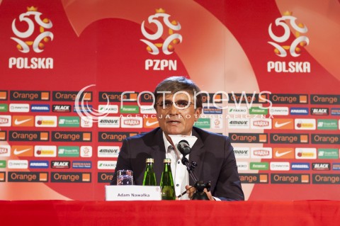  29.10.2013 WARSZAWA KONFERENCJA PZPN Z UDZIALEM NOWEGO SELEKCJONERA REPREZENTACJI POLSKI ADAMA NAWALKI I PREZESA PZPN ZBIGNIEWA BONKA N/Z ADAM NAWALKA  