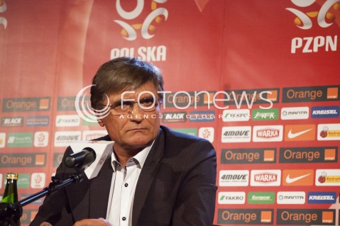  29.10.2013 WARSZAWA KONFERENCJA PZPN Z UDZIALEM NOWEGO SELEKCJONERA REPREZENTACJI POLSKI ADAMA NAWALKI I PREZESA PZPN ZBIGNIEWA BONKA N/Z ADAM NAWALKA  