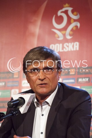  29.10.2013 WARSZAWA KONFERENCJA PZPN Z UDZIALEM NOWEGO SELEKCJONERA REPREZENTACJI POLSKI ADAMA NAWALKI I PREZESA PZPN ZBIGNIEWA BONKA N/Z  