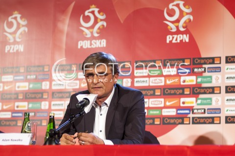  29.10.2013 WARSZAWA KONFERENCJA PZPN Z UDZIALEM NOWEGO SELEKCJONERA REPREZENTACJI POLSKI ADAMA NAWALKI I PREZESA PZPN ZBIGNIEWA BONKA N/Z ADAM NAWALKA  