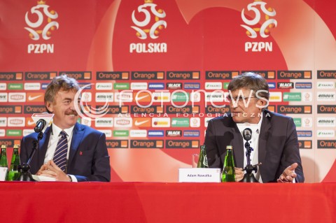  29.10.2013 WARSZAWA KONFERENCJA PZPN Z UDZIALEM NOWEGO SELEKCJONERA REPREZENTACJI POLSKI ADAMA NAWALKI I PREZESA PZPN ZBIGNIEWA BONKA N/Z ADAM NAWALKA  