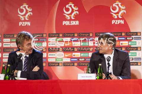  29.10.2013 WARSZAWA KONFERENCJA PZPN Z UDZIALEM NOWEGO SELEKCJONERA REPREZENTACJI POLSKI ADAMA NAWALKI I PREZESA PZPN ZBIGNIEWA BONKA N/Z ADAM NAWALKA   