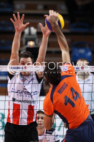  30.10.2013 RZESZOW POLAND<br />SIATKOWKA LIGA MISTRZOW MEN CEV VOLLEYBALL CHAMPIONS LEAGUE 2013 MATCH<br />ASSECO RESOVIA - BUDVANSKA RIVIJERA BUDVA<br />N/Z OLIEG ACHREM ALEKSANDAR MINIC <br /> 