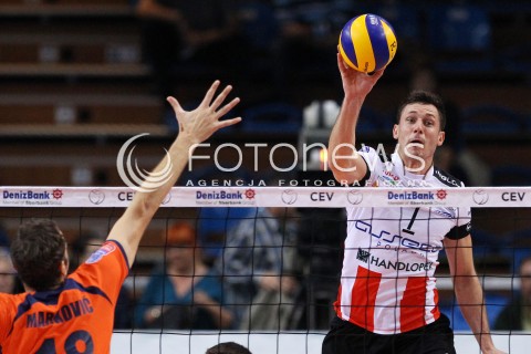 30.10.2013 RZESZOW POLAND<br />SIATKOWKA LIGA MISTRZOW MEN CEV VOLLEYBALL CHAMPIONS LEAGUE 2013 MATCH<br />ASSECO RESOVIA - BUDVANSKA RIVIJERA BUDVA<br />N/Z OLIEG ACHREM MILAN MARKOVIC <br /> 