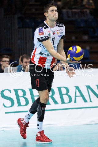  30.10.2013 RZESZOW POLAND<br />SIATKOWKA LIGA MISTRZOW MEN CEV VOLLEYBALL CHAMPIONS LEAGUE 2013 MATCH<br />ASSECO RESOVIA - BUDVANSKA RIVIJERA BUDVA<br />N/Z NIKOLAY PENCZEV PENCHEV SYLWETKA <br /> 