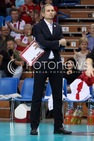  30.10.2013 RZESZOW POLAND<br />SIATKOWKA LIGA MISTRZOW MEN CEV VOLLEYBALL CHAMPIONS LEAGUE 2013 MATCH<br />ASSECO RESOVIA - BUDVANSKA RIVIJERA BUDVA<br />N/Z ANDRZEJ KOWAL ( TRENER ) SYLWETKA <br /> 