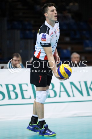  30.10.2013 RZESZOW POLAND<br />SIATKOWKA LIGA MISTRZOW MEN CEV VOLLEYBALL CHAMPIONS LEAGUE 2013 MATCH<br />ASSECO RESOVIA - BUDVANSKA RIVIJERA BUDVA<br />N/Z OLIEG ACHREM SYLWETKA <br /> 