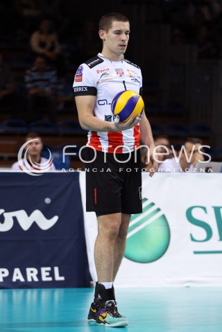  30.10.2013 RZESZOW POLAND<br />SIATKOWKA LIGA MISTRZOW MEN CEV VOLLEYBALL CHAMPIONS LEAGUE 2013 MATCH<br />ASSECO RESOVIA - BUDVANSKA RIVIJERA BUDVA<br />N/Z DAWID KONARSKI SYLWETKA <br /> 