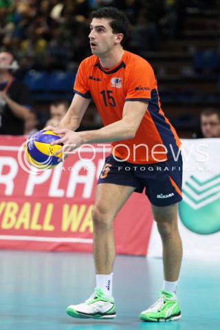  30.10.2013 RZESZOW POLAND<br />SIATKOWKA LIGA MISTRZOW MEN CEV VOLLEYBALL CHAMPIONS LEAGUE 2013 MATCH<br />ASSECO RESOVIA - BUDVANSKA RIVIJERA BUDVA<br />N/Z MARCO FALASCHI SYLWETKA <br /> 