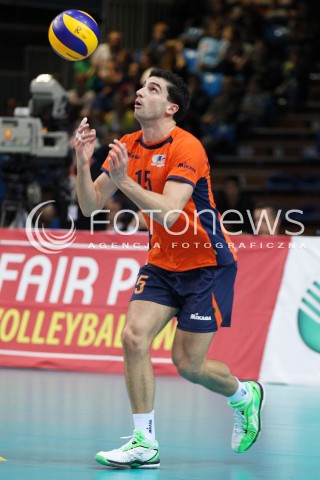  30.10.2013 RZESZOW POLAND<br />SIATKOWKA LIGA MISTRZOW MEN CEV VOLLEYBALL CHAMPIONS LEAGUE 2013 MATCH<br />ASSECO RESOVIA - BUDVANSKA RIVIJERA BUDVA<br />N/Z MARCO FALASCHI SYLWETKA <br /> 