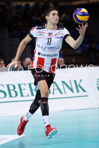  30.10.2013 RZESZOW POLAND<br />SIATKOWKA LIGA MISTRZOW MEN CEV VOLLEYBALL CHAMPIONS LEAGUE 2013 MATCH<br />ASSECO RESOVIA - BUDVANSKA RIVIJERA BUDVA<br />N/Z NIKOLAY PENCZEV PENCHEV SYLWETKA <br /> 