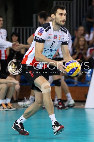  30.10.2013 RZESZOW POLAND<br />SIATKOWKA LIGA MISTRZOW MEN CEV VOLLEYBALL CHAMPIONS LEAGUE 2013 MATCH<br />ASSECO RESOVIA - BUDVANSKA RIVIJERA BUDVA<br />N/Z GRZEGORZ KOSOK SYLWETKA <br /> 