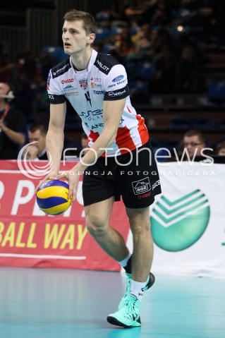  30.10.2013 RZESZOW POLAND<br />SIATKOWKA LIGA MISTRZOW MEN CEV VOLLEYBALL CHAMPIONS LEAGUE 2013 MATCH<br />ASSECO RESOVIA - BUDVANSKA RIVIJERA BUDVA<br />N/Z PIOTR NOWAKOWSKI SYLWETKA <br /> 