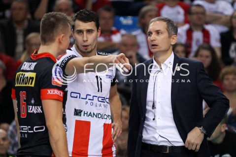  30.10.2013 RZESZOW POLAND<br />SIATKOWKA LIGA MISTRZOW MEN CEV VOLLEYBALL CHAMPIONS LEAGUE 2013 MATCH<br />ASSECO RESOVIA - BUDVANSKA RIVIJERA BUDVA<br />N/Z FABIAN DRZYZGA KRZYSZTOF IGNACZAK ANDRZEJ KOWAL ( TRENER ) <br /> 