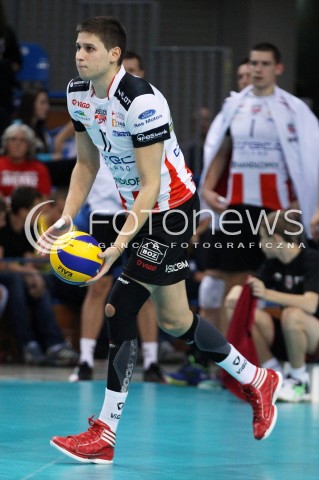  30.10.2013 RZESZOW POLAND<br />SIATKOWKA LIGA MISTRZOW MEN CEV VOLLEYBALL CHAMPIONS LEAGUE 2013 MATCH<br />ASSECO RESOVIA - BUDVANSKA RIVIJERA BUDVA<br />N/Z NIKOLAY PENCZEV PENCHEV SYLWETKA <br /> 