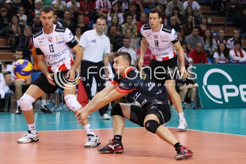  30.10.2013 RZESZOW POLAND<br />SIATKOWKA LIGA MISTRZOW MEN CEV VOLLEYBALL CHAMPIONS LEAGUE 2013 MATCH<br />ASSECO RESOVIA - BUDVANSKA RIVIJERA BUDVA<br />N/Z KRZYSZTOF IGNACZAK PETER VERES <br /> 